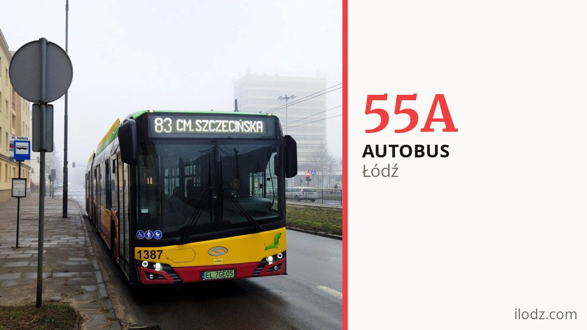 Autobus 55A w Łodzi