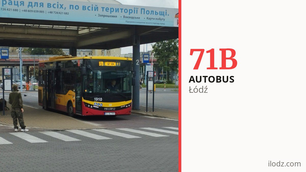 Autobus 71B w Łodzi