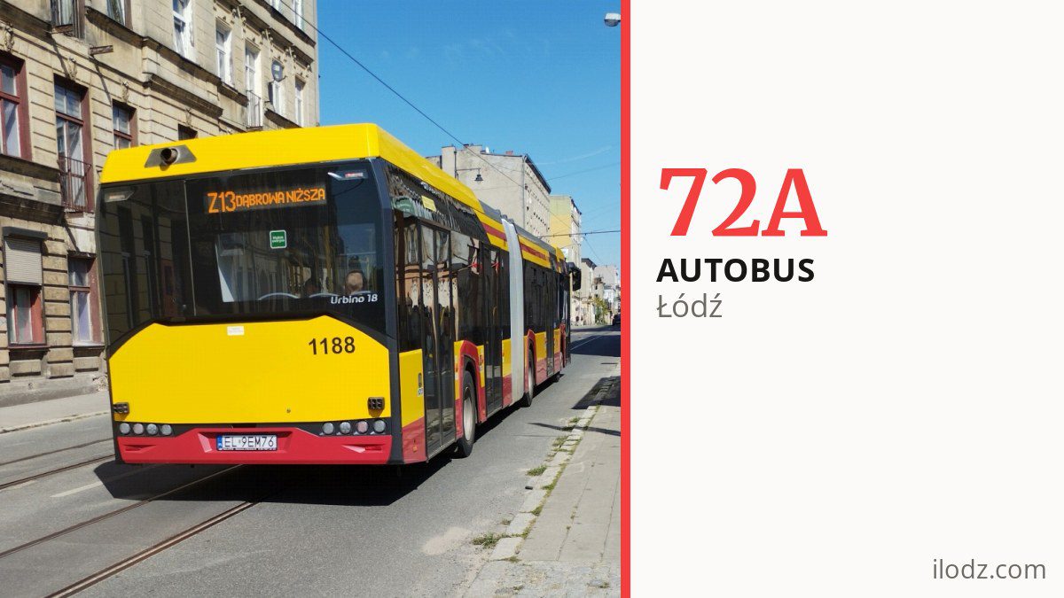 Autobus 72A w Łodzi