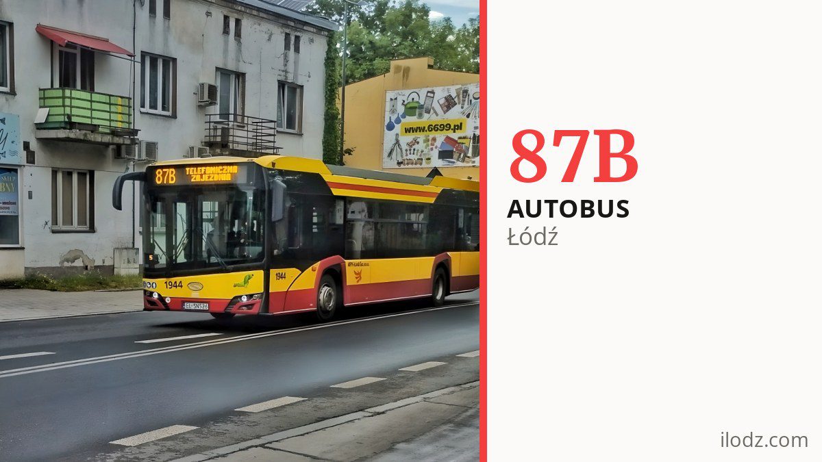 Autobus 87B w Łodzi