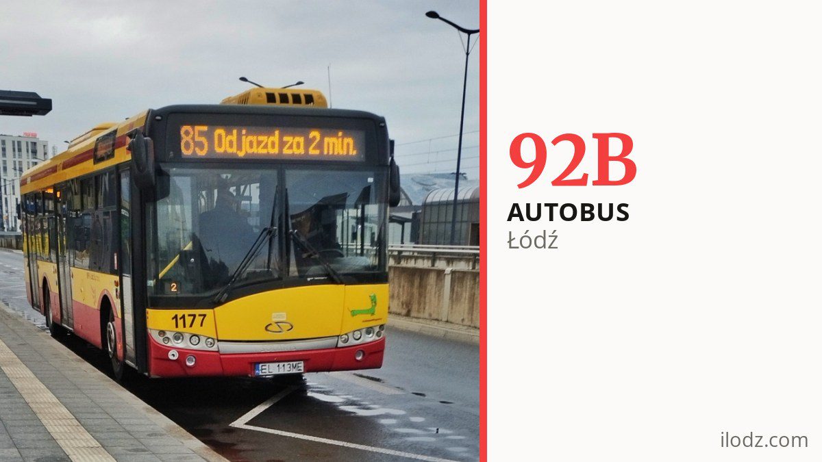 Autobus 92B w Łodzi