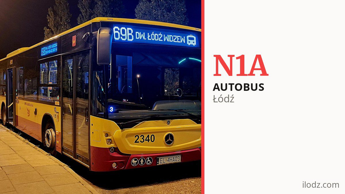 Autobus nocny N1A w Łodzi