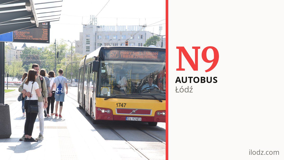Autobus nocny N9 w Łodzi